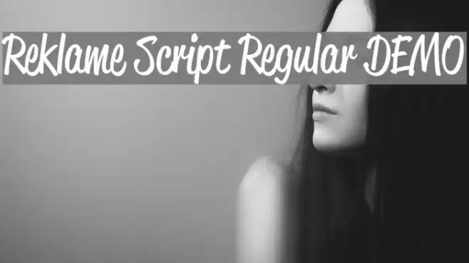 Reklame Script Regular DEMO Font examples