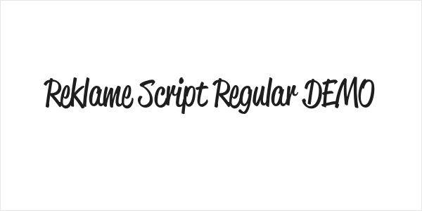 Reklame Script Regular DEMO Logo