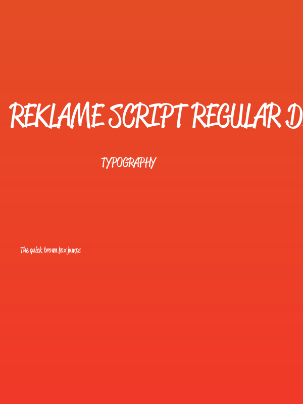 Reklame Script Regular DEMO Poster