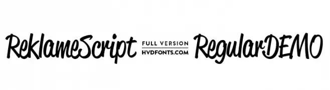 ReklameScript-RegularDEMO  Free Fonts Download