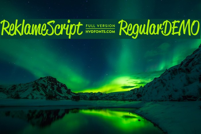 ReklameScript-RegularDEMO Font examples