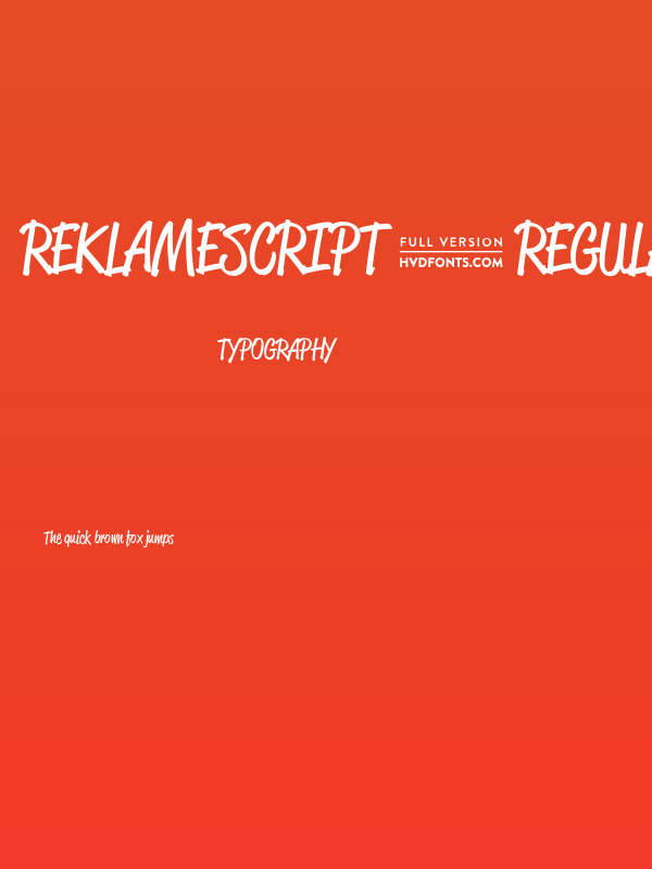ReklameScript-RegularDEMO Poster