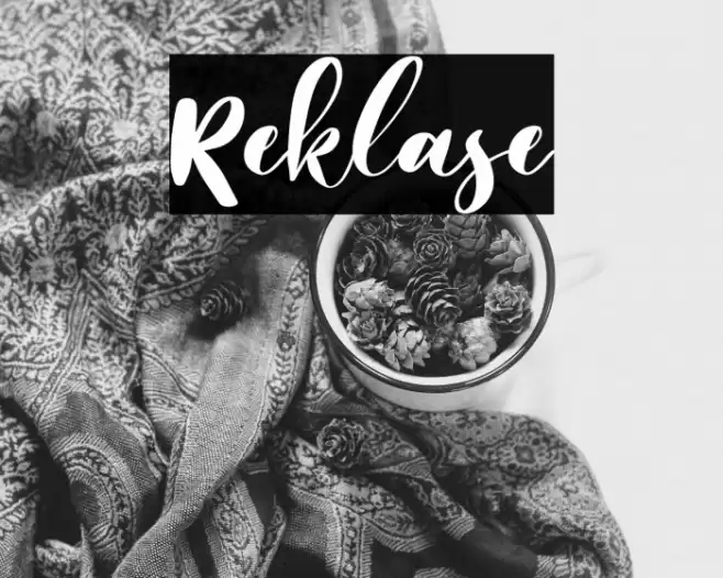 Reklase Font examples