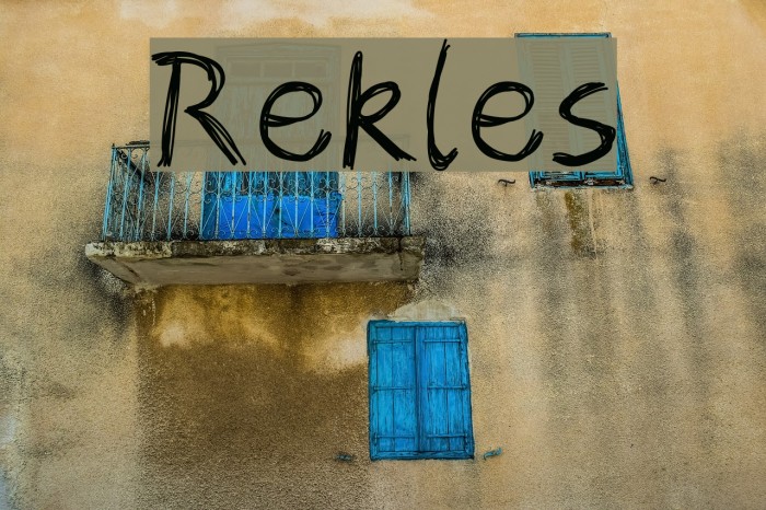 Rekles Font examples