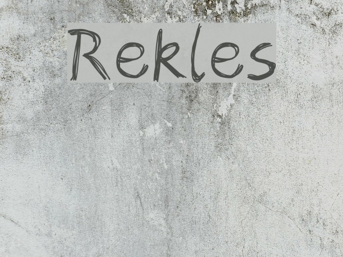Rekles Font examples