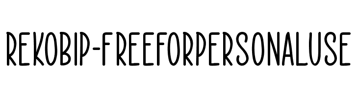 Rekobip - Free For Personal Use  Frei Schriftart Herunterladen