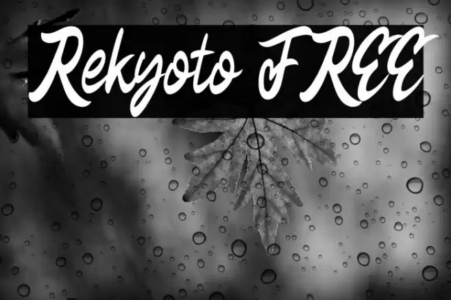 Rekyoto FREE Font examples