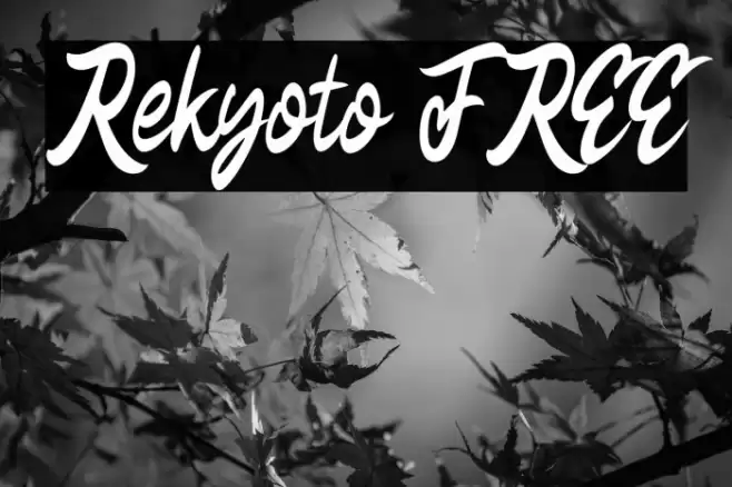 Rekyoto FREE Font examples