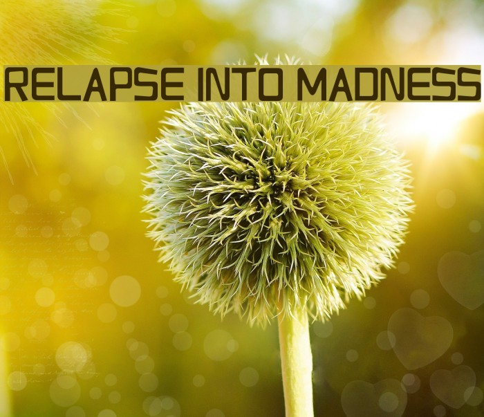 Relapse Into Madness Font examples