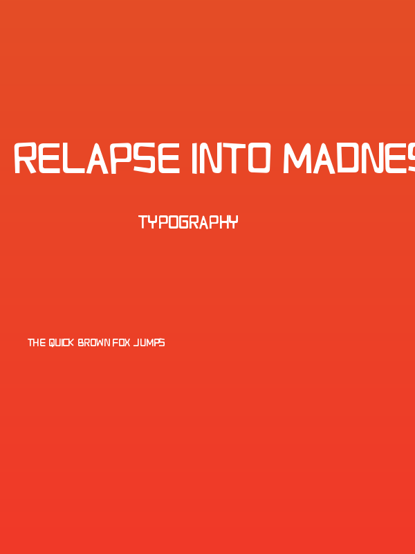 Relapse Into Madness Poster