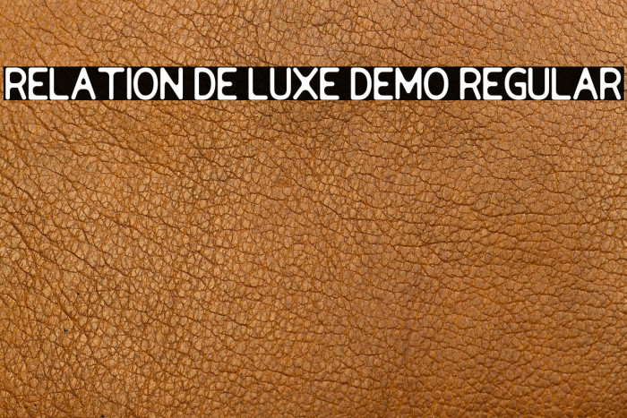 Relation De Luxe DEMO Regular Example 1