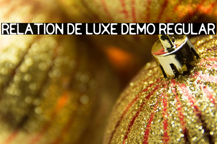 Relation De Luxe DEMO Regular Example 2