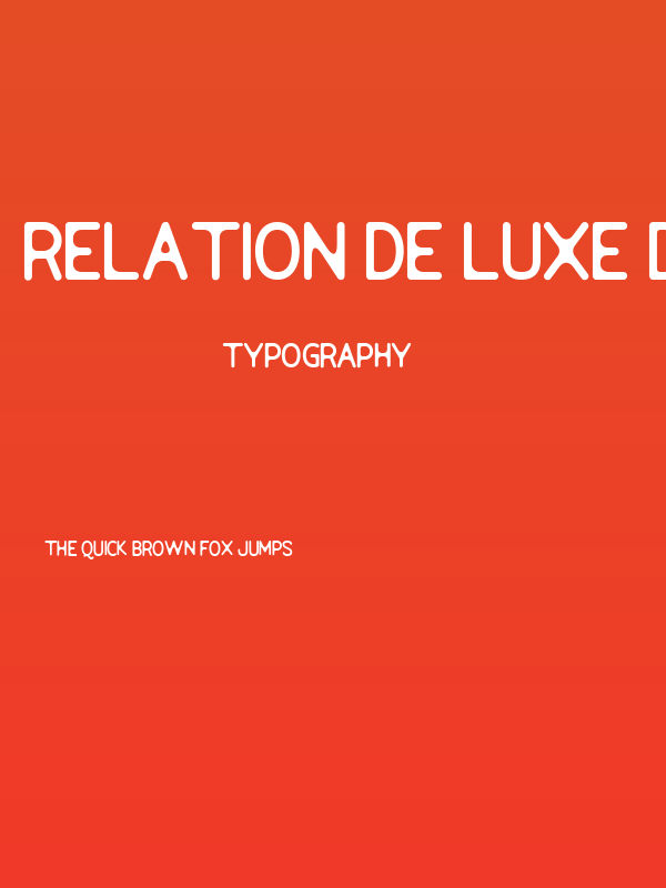Relation De Luxe DEMO Regular Poster