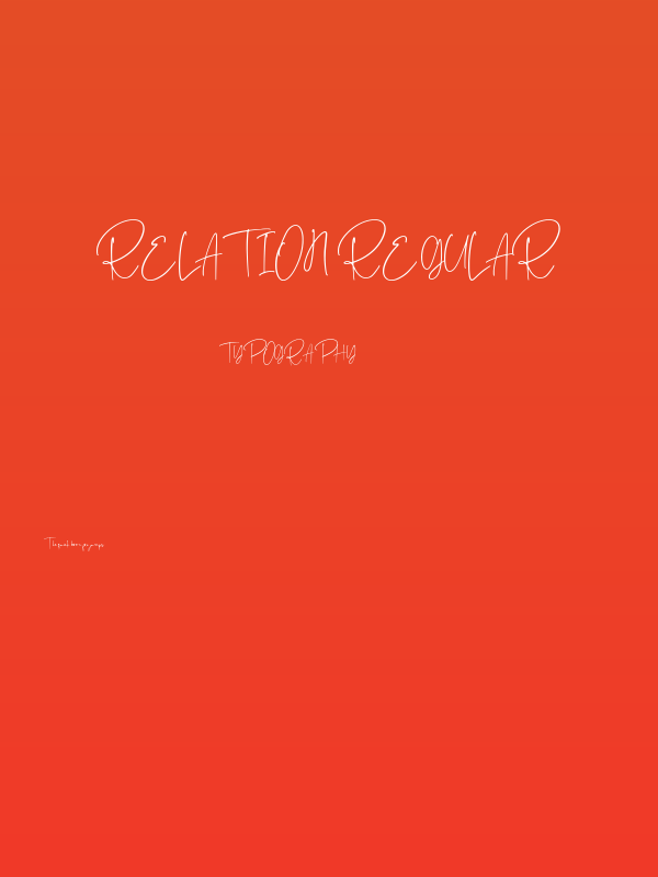 Relation Regular Poster