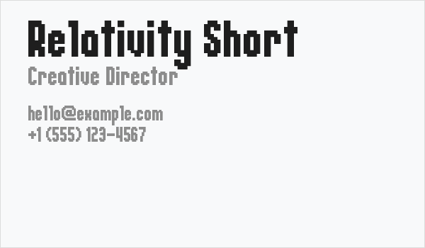 Relativity Short Business Card