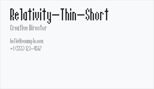 Relativity-Thin-Short Business Card