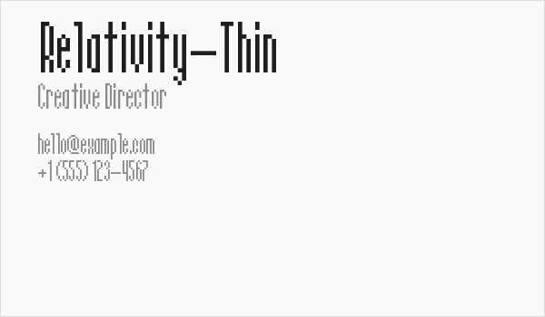 Relativity-Thin Business Card