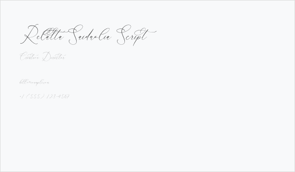 Relatta Saidnolia Script Business Card