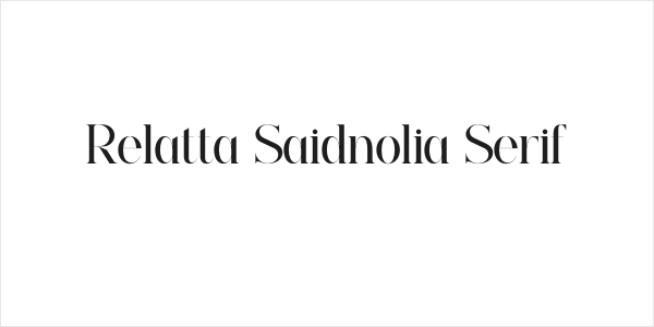 Relatta Saidnolia Serif Logo