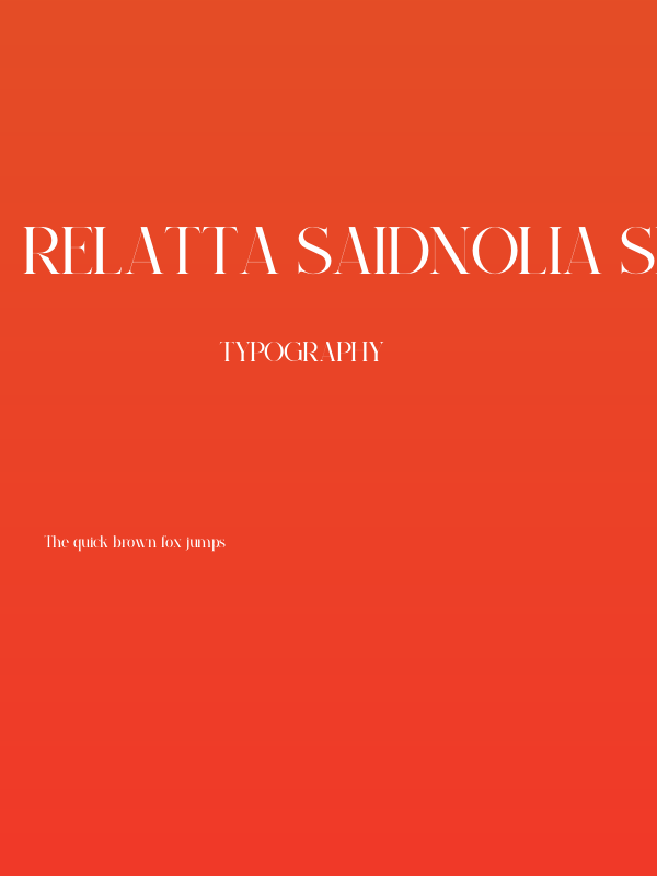 Relatta Saidnolia Serif Poster
