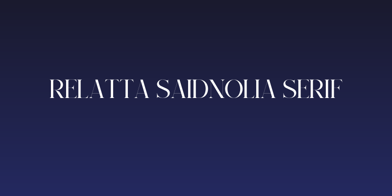 Relatta Saidnolia Serif Social Header