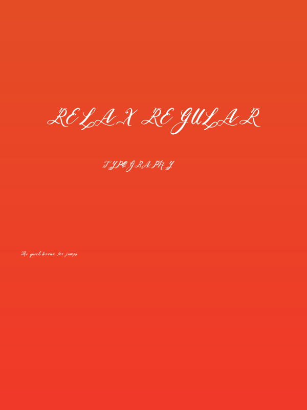 Relax Regular Poster