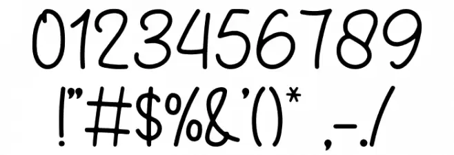 Relaxing Font OTHER CHARS