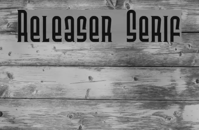 Releaser Serif Polices examples