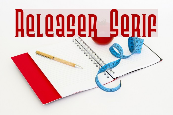 Releaser Serif Font examples