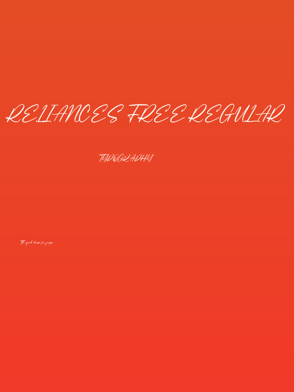 Reliances Free Regular Poster