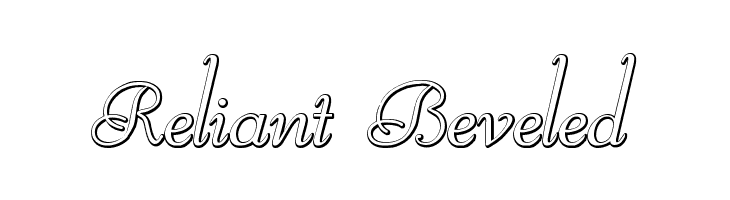 Reliant Beveled Font