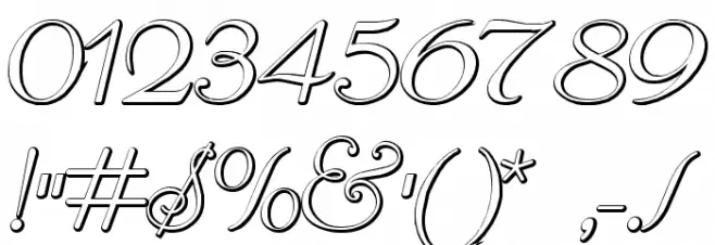 Reliant Beveled Font OTHER CHARS