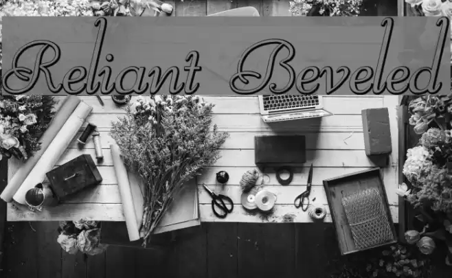 Reliant Beveled Font examples