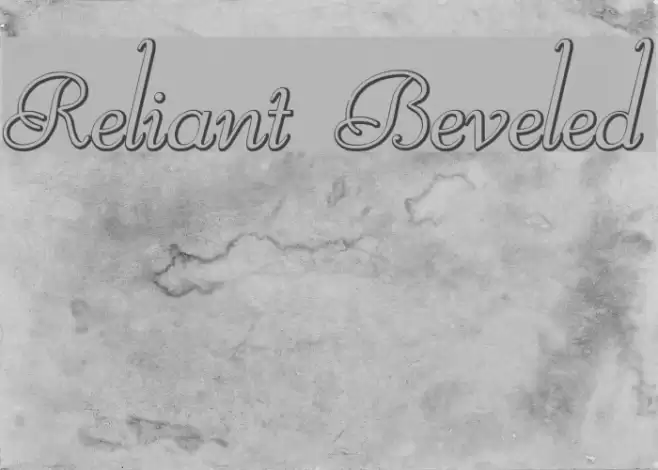 Reliant Beveled Font examples