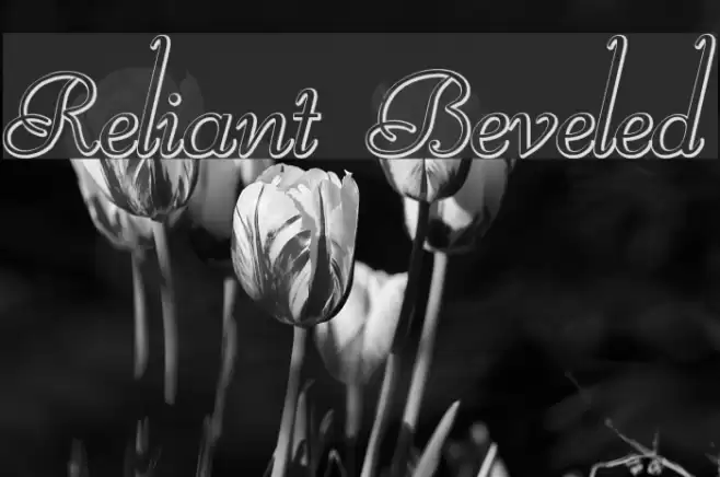Reliant Beveled Font examples