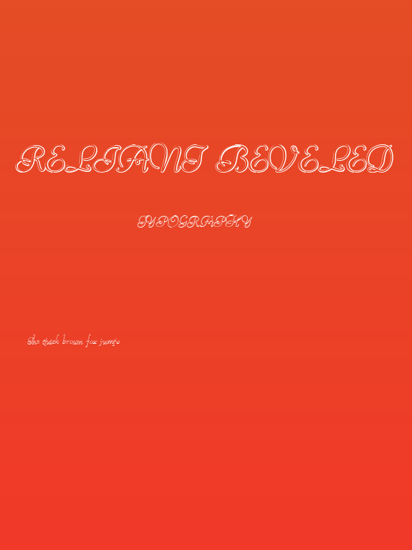 Reliant Beveled Poster