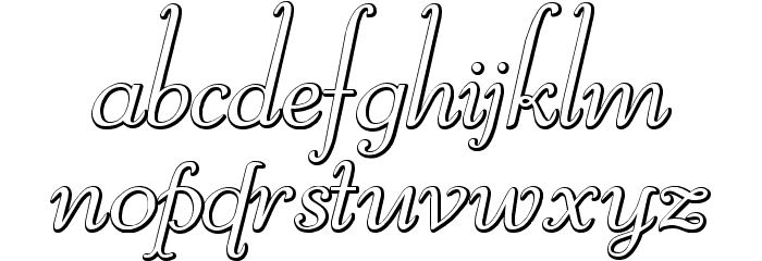 Reliant Beveled Font LOWERCASE