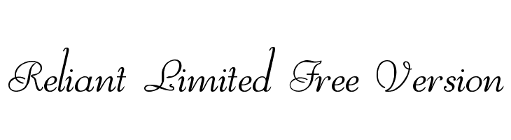 Reliant Limited Free Version Шрифта