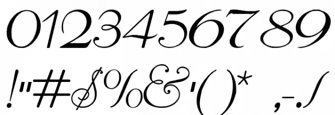 Reliant Limited Free Version Font OTHER CHARS