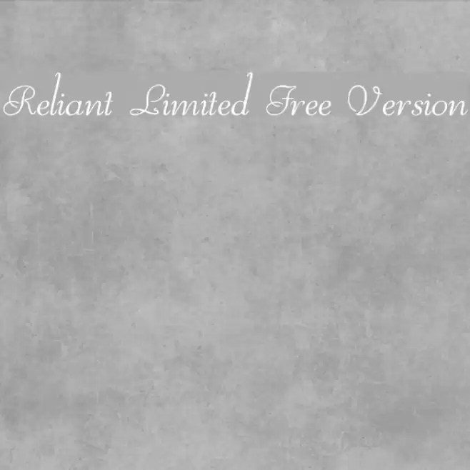 Reliant Limited Free Version Font examples