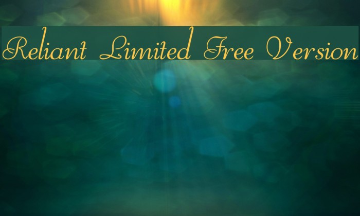 Reliant Limited Free Version Font examples