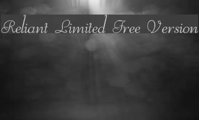 Reliant Limited Free Version Font examples