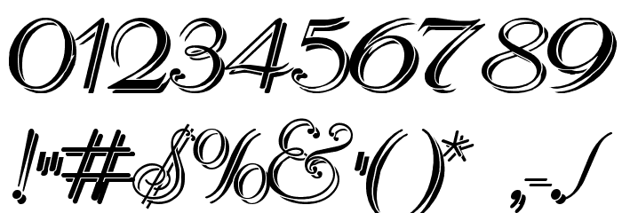 Reliant Shadow Free Font OTHER CHARS