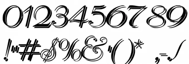 Reliant Shadow Free Font OTHER CHARS