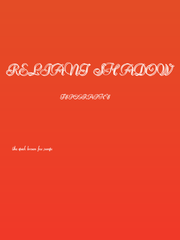 Reliant Shadow Free Poster