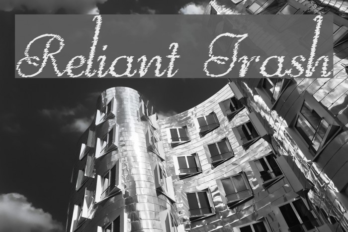 Reliant Trash Font examples