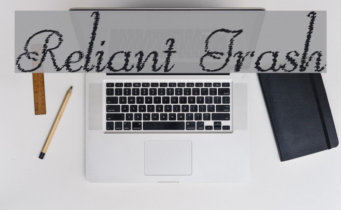 Reliant Trash Font examples