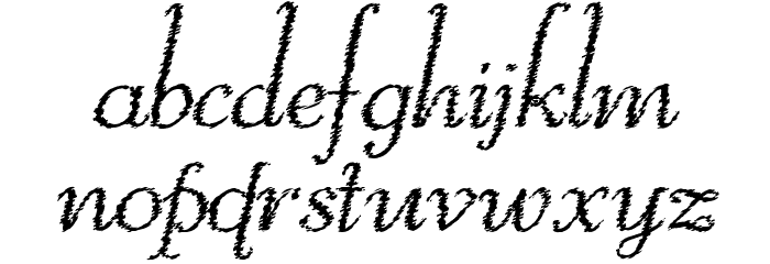 Reliant Trash Font LOWERCASE