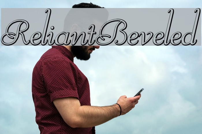 ReliantBeveled Font examples