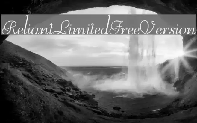 ReliantLimitedFreeVersion Font examples